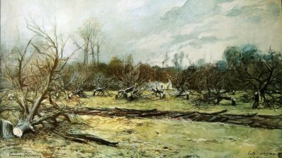 A Ruined Orchard in the Rural Areas by Francois Flameng